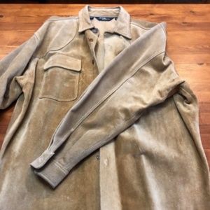 POLO Men's Suede Jacket - Tan Size L